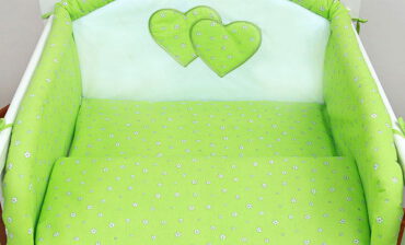 Mamo-Tato pościel 2-el Kwiatuszki zielone do łóżeczka 60x120 cm
