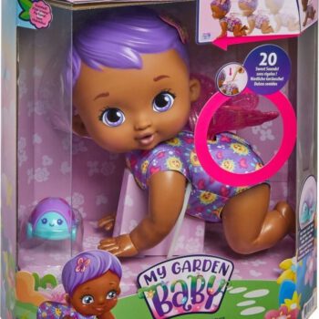 Mattel Lalka My Garden Baby Raczkujący Bobasek-Motylek fioletowa GXP-798725