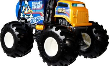 Mattel Monster Truck Pojazd 1:24 Śmieciarka 5_765823