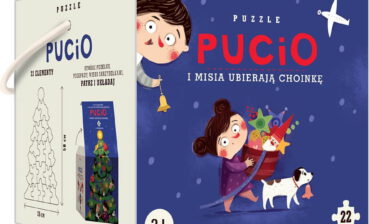 Nasza Księgarnia Puzzle 22 elementy Pucio i Misia ubierają choinkę 5_802582