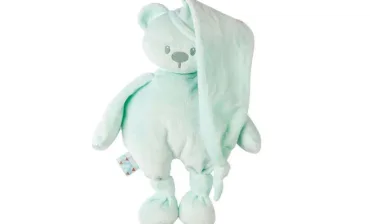 NATTOU Pluszowa zabawka miś Lapidou, 100% materiały z recyklingu, 36cm, miętowa