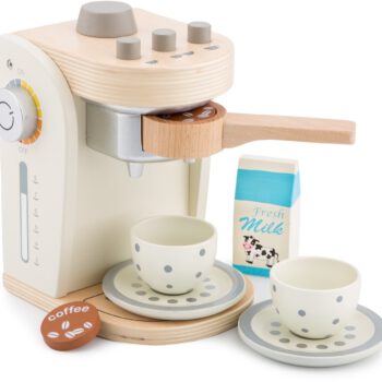 NEW CLASSIC TOYS Biały drewniany ekspres do kawy dla dzieci