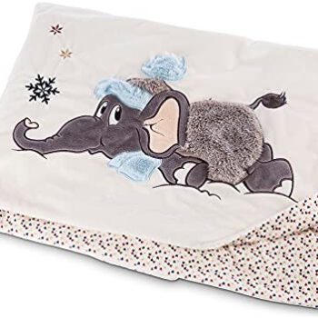 Nici 47296 Kocyk słoń 140 x 175cm - Przytulanka dla niemowląt i dzieci - Miękkie, pluszowe zimowe koce - Ciepłe narzuty dla dziewczynek i chłopców - Zimowa, puszysta narzuta na sofę 47296