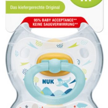 NUK NUK Smoczek Uspakajający 18-36 ""3"" HAPPY KIDS Boy Lateks 2szt. 737820A