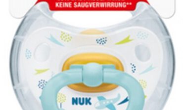 NUK NUK Smoczek Uspakajający 18-36 ""3"" HAPPY KIDS Boy Lateks 2szt. 737820A