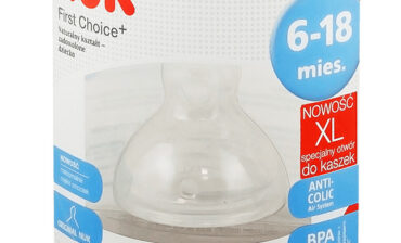 NUK Smoczek First Choice+ silikon, do butelki szerokootworowej, 6-18, XL - kaszki