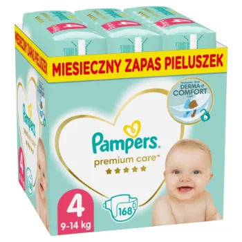 Pampers Premium Care 4 MAXI 168 szt 8-14 kg) ZAPAS NA MIESIĄC pieluchy jednorazowe