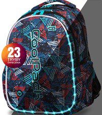 Patio CoolPack Joy L Plecak Szkolny Świecący LED 26L Triangles A21212