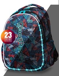 Patio CoolPack Joy L Plecak Szkolny Świecący LED 26L Triangles A21212
