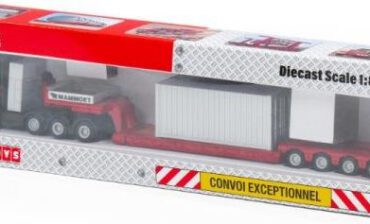 POLESIE 71-2026 MAMMOET Ciągnik siodłowy VOLVO FH4 GLOB XL 8x4 z niskopodwoziową 4-osiową naczepą + kontener
