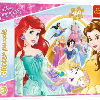 Puzzle Brokatowe Błyszczące Bella I Arielka 100 El