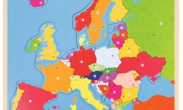 Puzzle Europa nauka stolic w różnych językach 35el