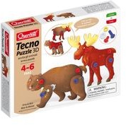 Quercetti Łoś i niedźwiedź, Tecno puzzle 3D - wysyłka w 24h !!!
