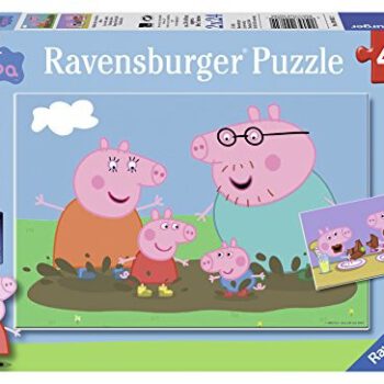 Ravensburger 09082 - Peppa Pig: szczęśliwe życie rodzinne, 2 x 24 części puzzle