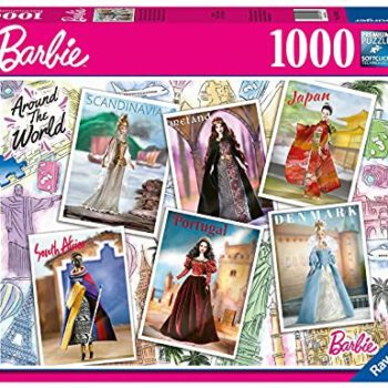 Ravensburger Puzzle 1000 części Barbie na całym świecie, dorośli, 4005556165025 16502