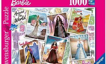 Ravensburger Puzzle 1000 części Barbie na całym świecie, dorośli, 4005556165025 16502