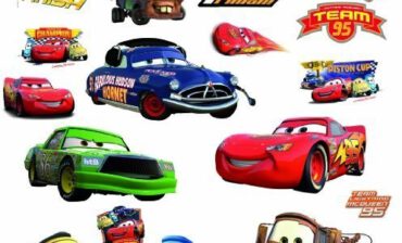 RoomMates rmk1520scs RM Disney Cars Piston Cup Champions tatuaż na ścianę, PCW, kolorowy, 29 x 13 x 2.5 cm YO-285