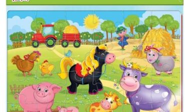 Roter Kafer Piankowe puzzle A4. Zabawne obrazki. Farma - Roter Kafer