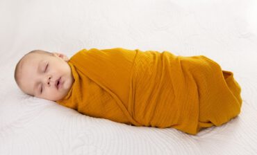 Rożek niemowlęcy żółty, 80 x 120 cm