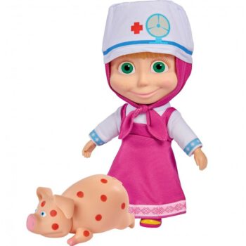 Simba Lalka Masza w Stroju Doktora z Chorą Świnką 9301081