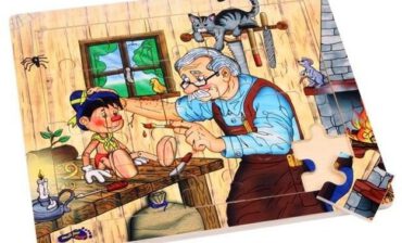 Small Foot Design Puzzle, Pinokio i Gepetto, 20 elementów