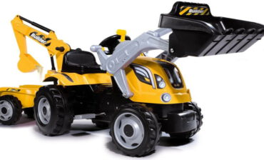 Smoby ciągnik Builder Max z łyżką i przyczepką