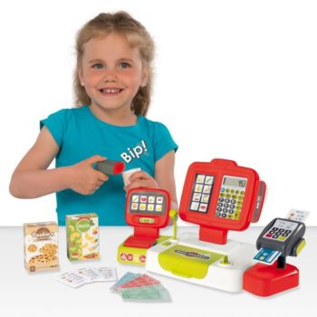Smoby SMOBY Kasa Elektroniczna Ze Skanerem Czerwona Smoby 350111
