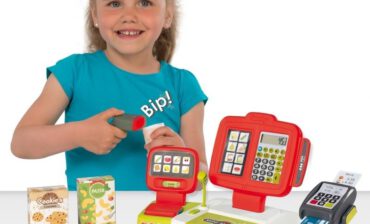 Smoby SMOBY Kasa Elektroniczna Ze Skanerem Czerwona Smoby 350111