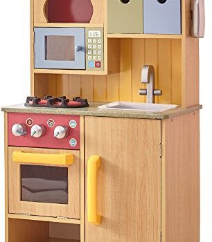 Teamson TD-11708A - Little Chef Burlywood Kitchen with Accessories