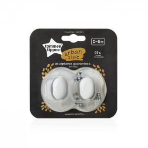 Tommee Tippee Smoczek symetryczny Urban style 0-6m, 2szt Unisex