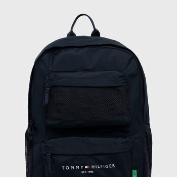 Tommy Hilfiger plecak dziecięcy kolor granatowy duży z nadrukiem