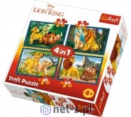Trefl Puzzle 4w1. Król Lew i przyjaciele