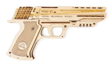 Ugearsmodels Pistolet Wolf-01 - model mechaniczny do składania - fornir - 62 elementy - Ugearsmodels 70047 UGE-19224