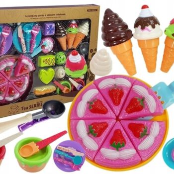 Zabawkowy Zestaw Słodyczy Tort Akcesoria Kuchnia