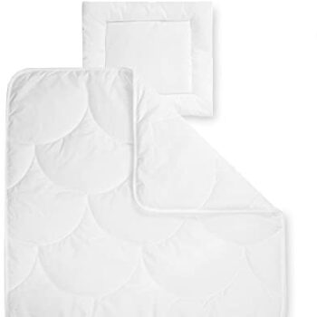 Zollner Julius Julius Zestaw pościeli pikowanej dla niemowląt, kocyk z poduszką, Thinsulate Lite Loft, Standard 100 by OEKO-TEX, rozmiar 80 x 80 + 35 x 40 cm