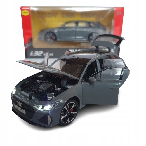 2 kolory! Model Audi RS6 C8 1:32 otwierane drzwi LED dźwięk + PUDEŁKO