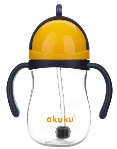 ALBIS MAZUR AKUKU Bidon ze słomką z odważnikiem blue/yellow A0165, 280ml