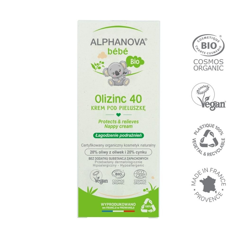 Alphanova BEBE Bebe, BIO, Krem przeciw odparzeniom, 50 g