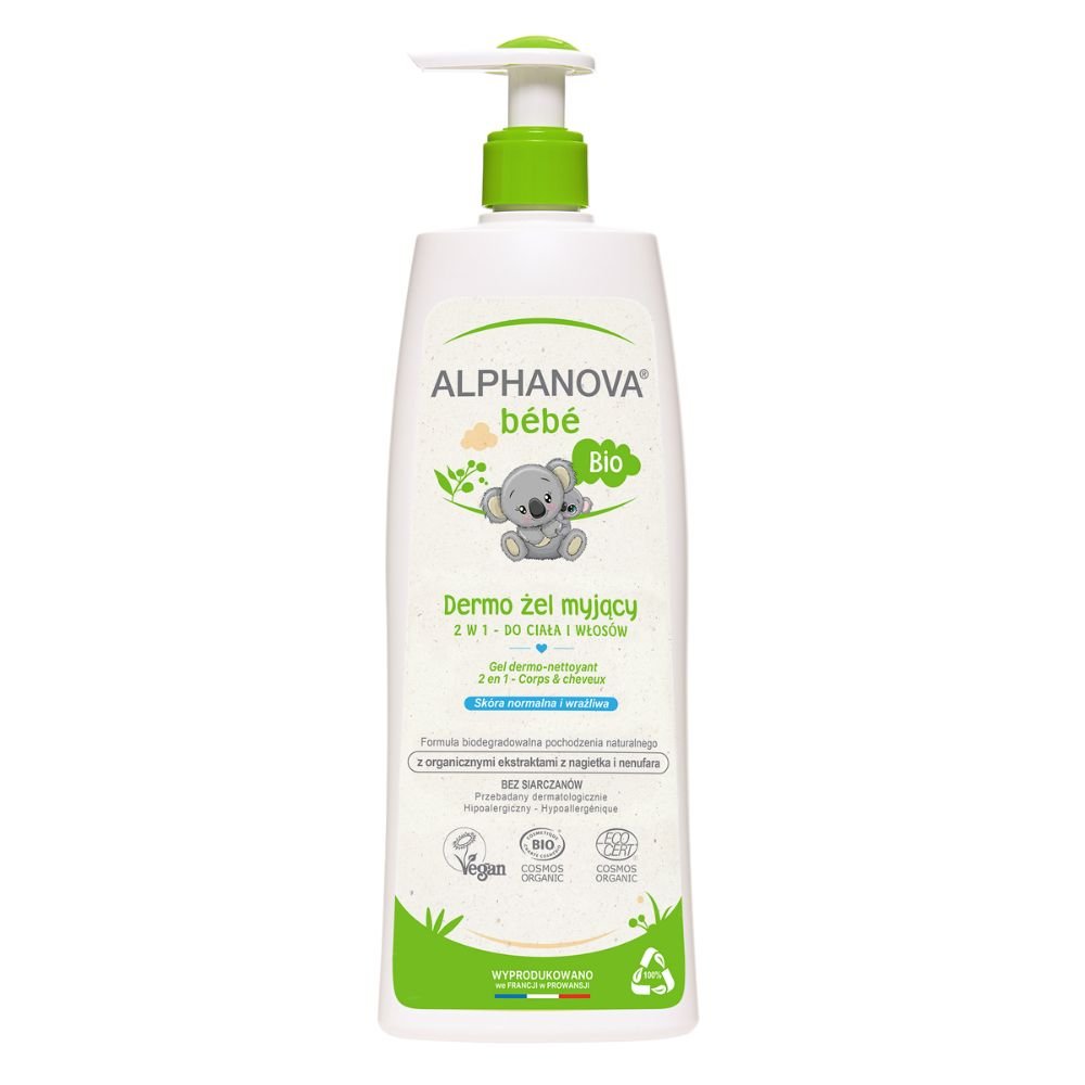 Alphanova Bebe Dermo Żel do mycia ciała i włosów 500ml