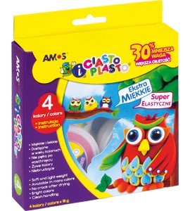 Amos Ciastolina CiastoPlasto 4 kolory IC18P4 PLK0020