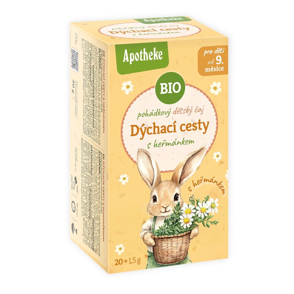 Apotheke Herbatka bajkowa dla dzieci - ślaz dziki, dzika róża, prawoślaz i rumianek 20 x 1.5 g Bio - Żywność