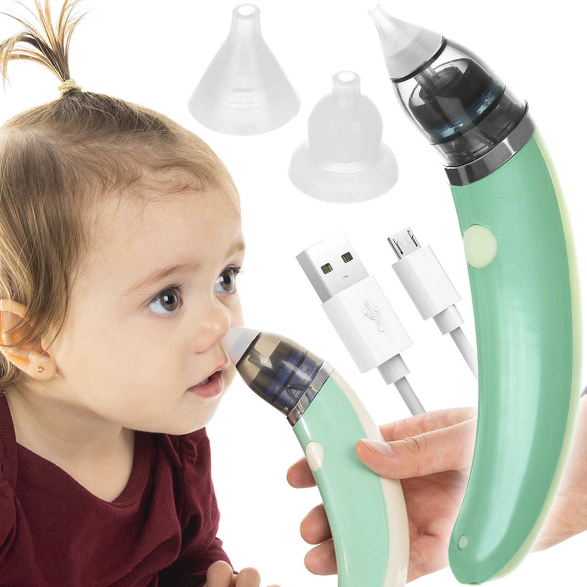 Aspirator Elektryczny do Nosa Odciągacz Kataru ISO TRADE