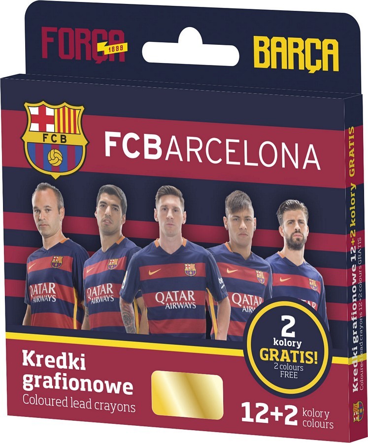 Astra FC Barcelona Kredki grafionowe 12 kolorów