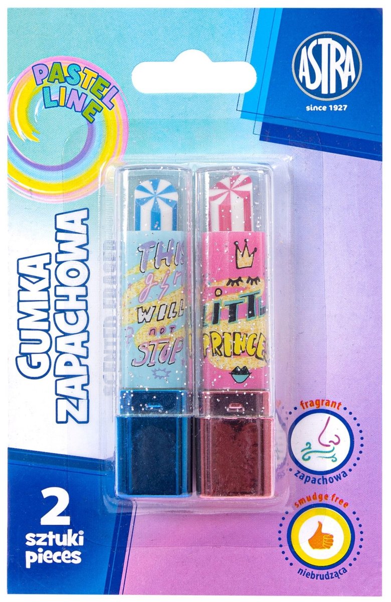 Astra Gumka w kształcie szminki 2 szt.