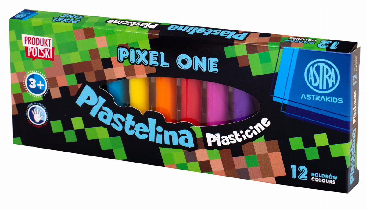ASTRA papiernicze Plastelina Pixel One 12 kolorów papiernicze