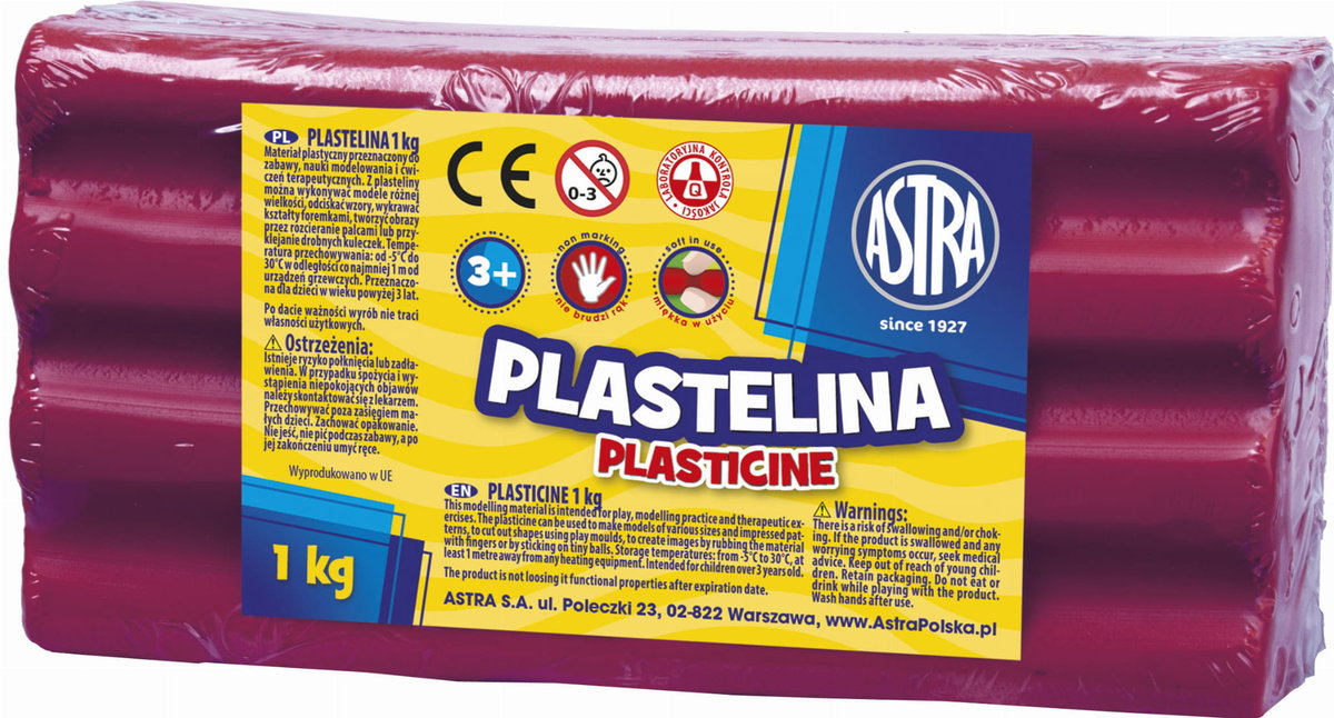 Astra POLSKA Plastelina 1 kg purpurowa