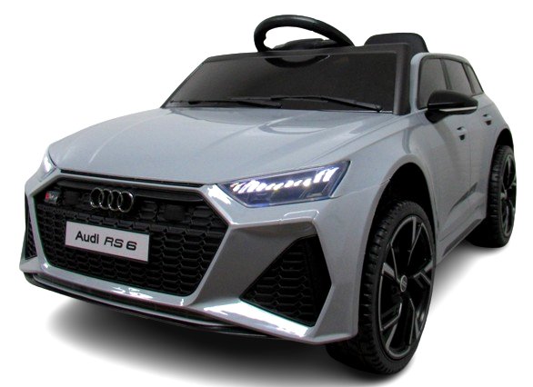 Auto na akumulator Audi RS6 Szare, Autko Szare Elektryczne dla Dziecka, Zabawka