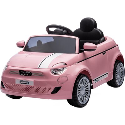 Auto Na Akumulator Samochód Jeździk Fiat 500 Elektro Pilot Jasny Róż