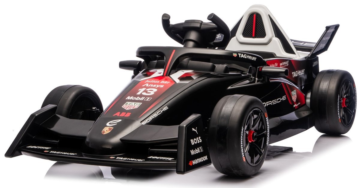 Auto Pojazd Bolid Formuła Na Akumulator Quad Porsche Mp3 Pilot Klakson 12V 4,5Ah Czarny Sun Baby