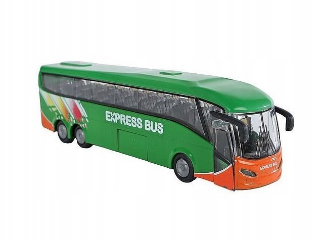 Autobus Miejski Metalowy Express Bus Z Napędem Z Efektami Światło/ Dźwięk